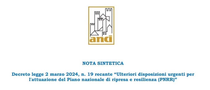 Anci decreto pnrr