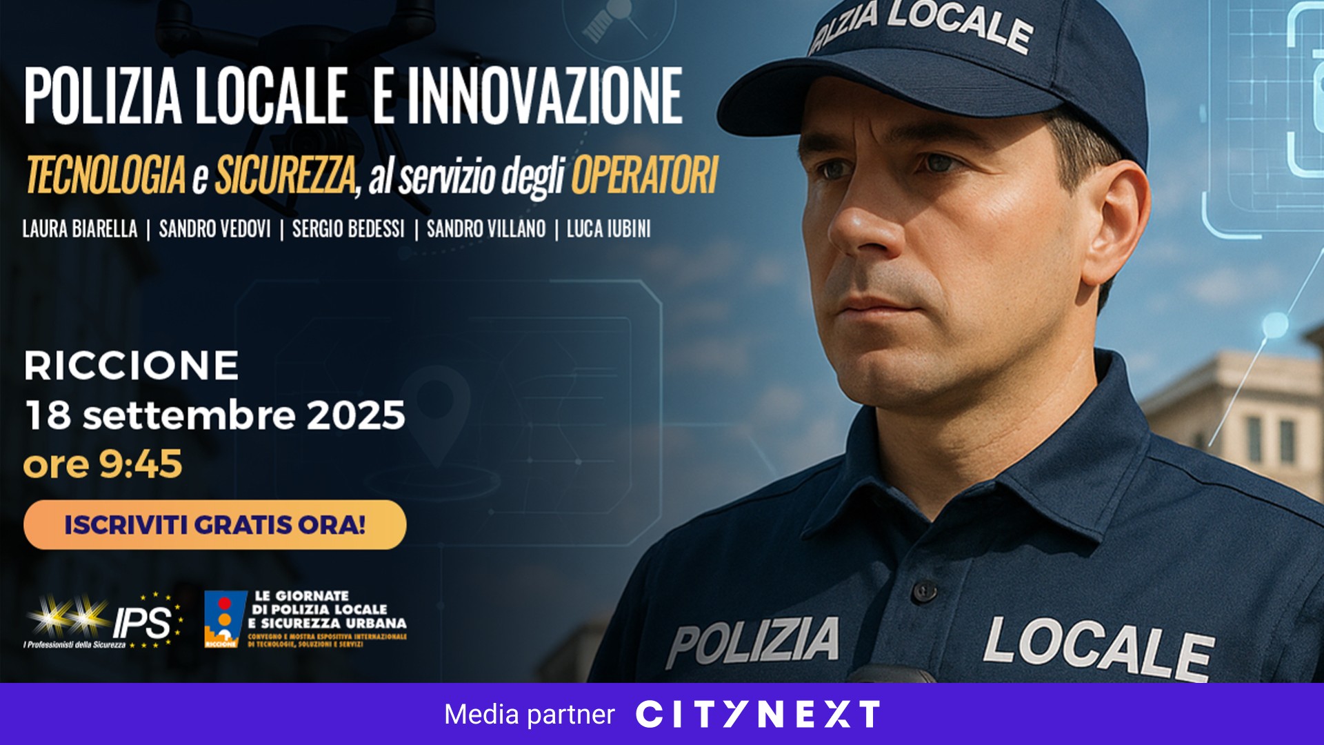 PalaRiccione 18 Settembre 2025, la Sessione “Polizia Locale e Innovazione” curata da CityNext