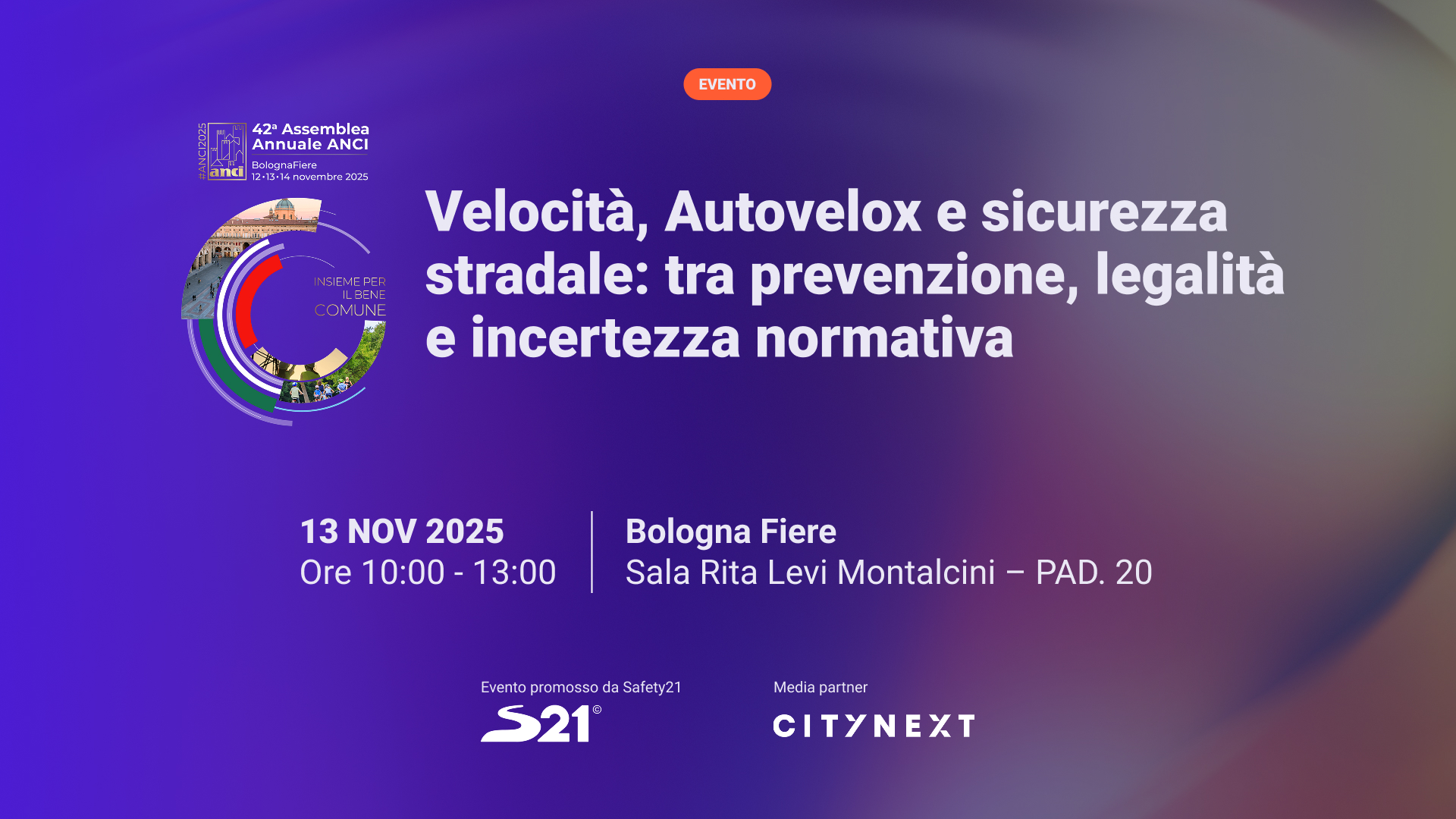 Autovelox, CityNext media-partner del panel ANCI Bologna con relatori d’eccellenza