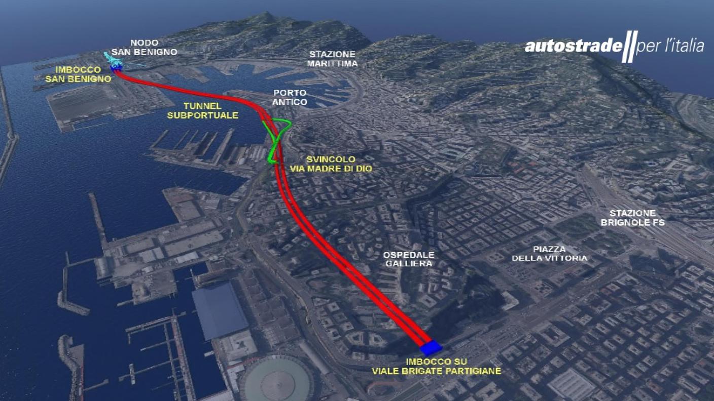Genova, è scontro Comune-Autostrade per l’Italia sul tunnel subportuale. La situazione