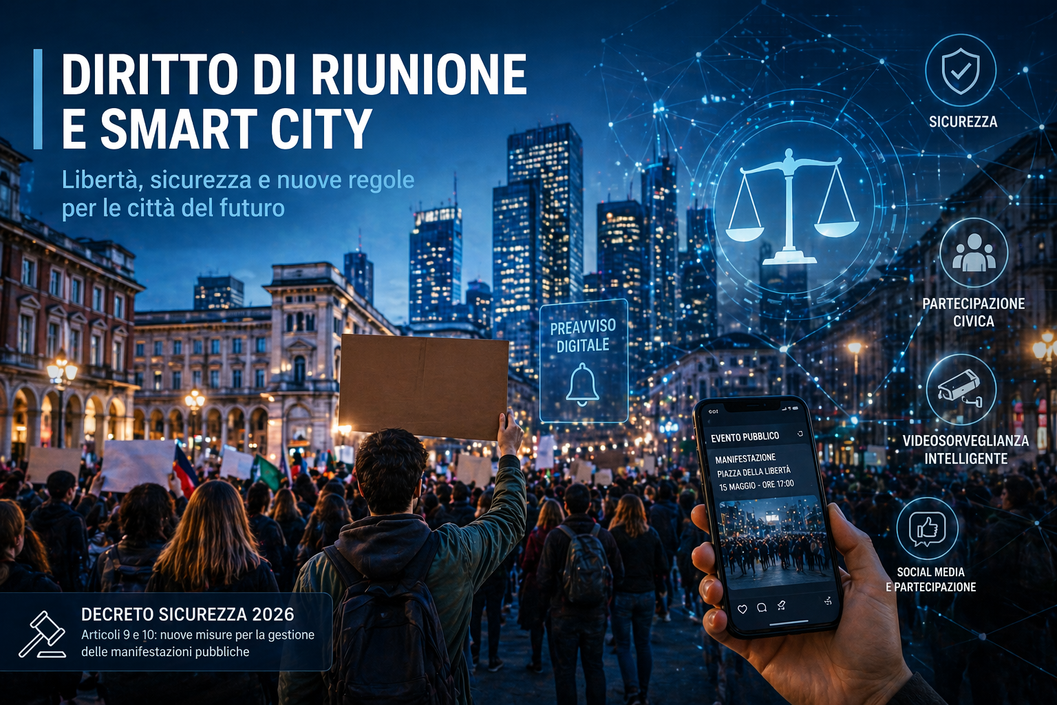 Manifestazioni pubbliche e Smart City: il Decreto Sicurezza 2026 cambia le regole