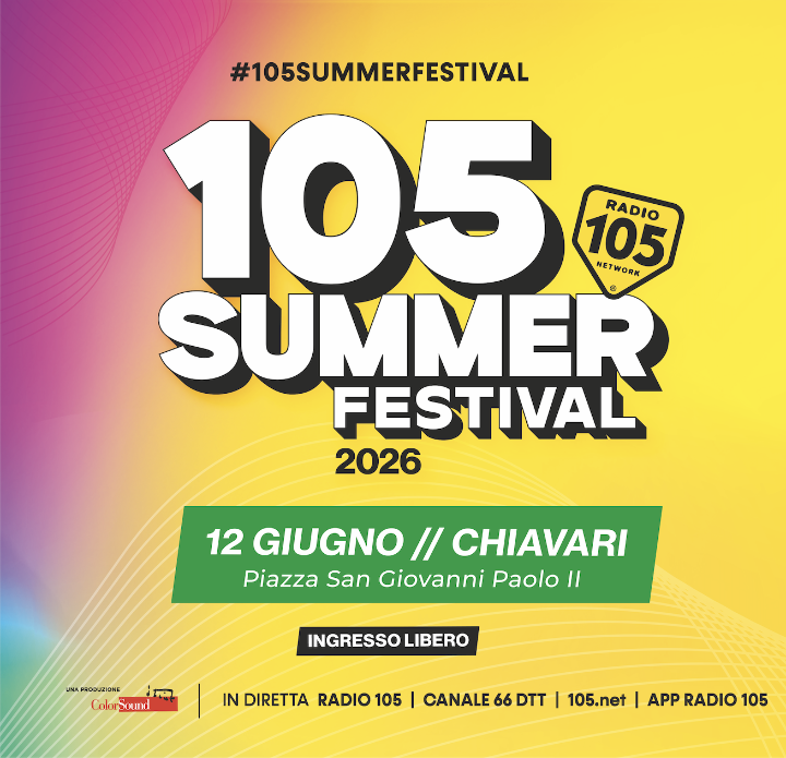 Chiavari, il 12 giugno arriva il 105 Summer Festival: treni speciali e parcheggi, tutto quello che c’è da sapere