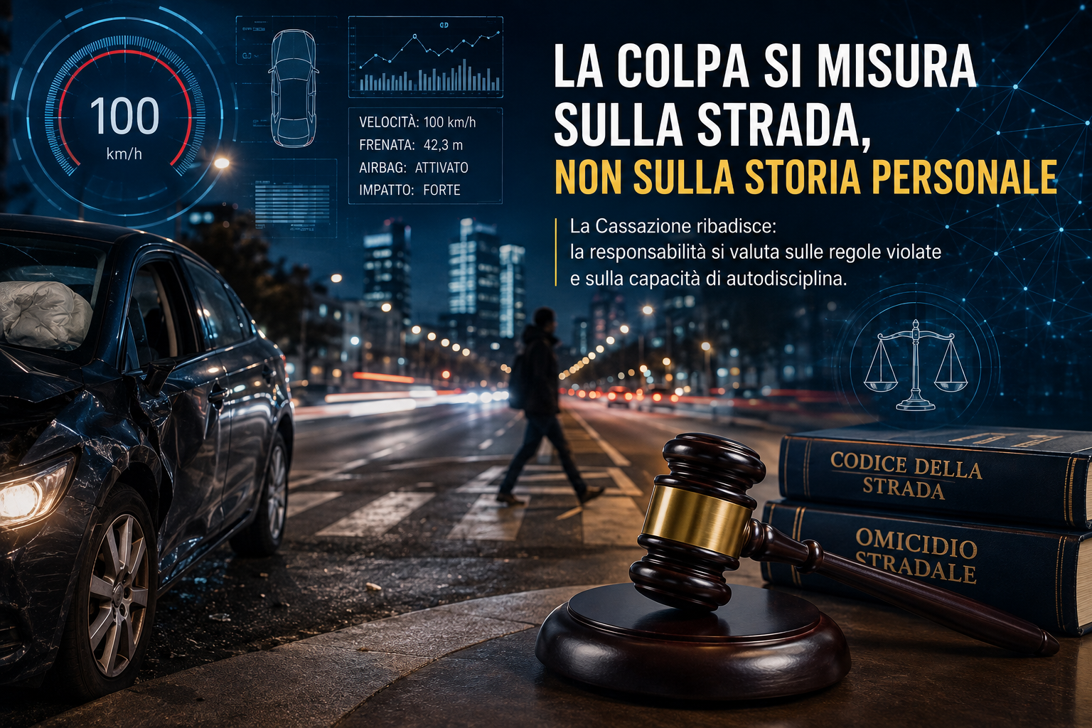 La colpa si misura sulla strada, non sulla storia personale