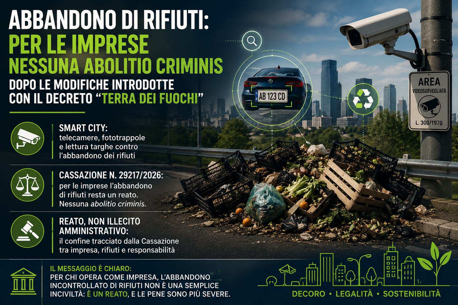 Abbandono di rifiuti: per le imprese nessuna abolitio criminis dopo le modifiche introdotte con il decreto “Terra dei Fuochi”