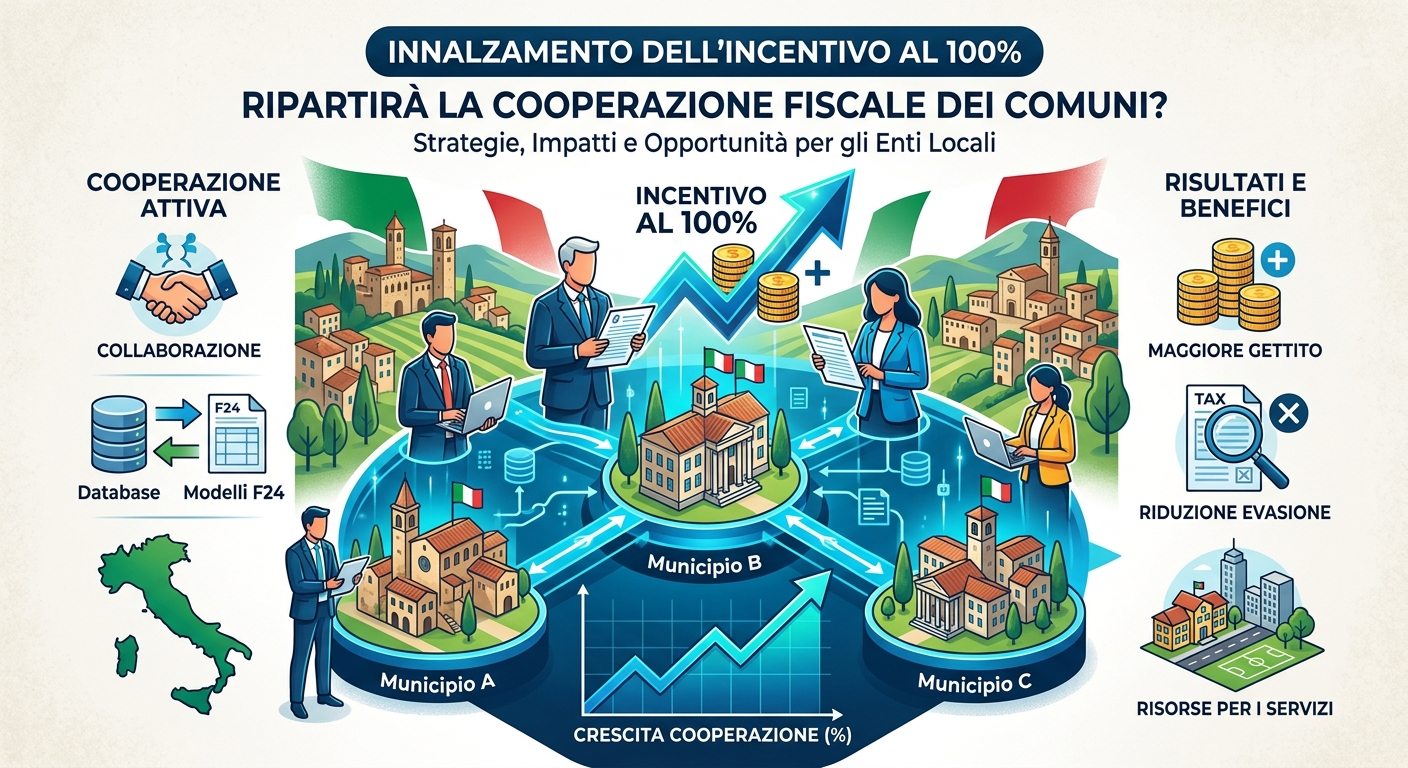 Incentivo premiale al 100% per i Comuni: ripartirà la cooperazione fiscale?