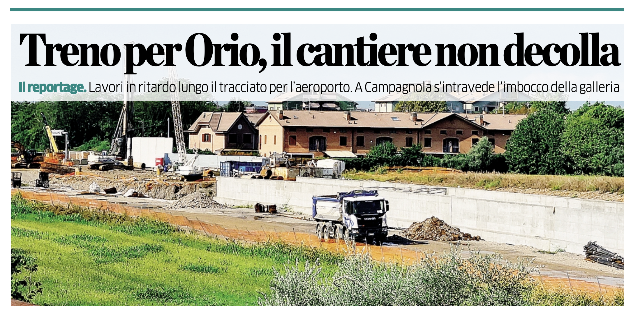 Orio al Serio in treno? Lavori in ritardo lungo tutto il tracciato per l’aeroporto. Il reportage de L’Eco di Bergamo